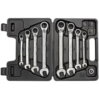 Gedore R07203012 12-delige Ringratel-steeksleutel Met Adapter