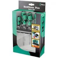 Wera 367/6 TORX HF Kraftform Plus Schroevendraaierset met vasthoudfunctie + houder, 6 -delig - 1 stuk(s) - 05028059001