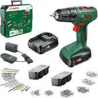 Bosch 06039D8007 Accu-schroefboormachine 18 V 1.5 Ah Li-ion Incl. 2 accus, Incl. lader, Incl. koffer, I