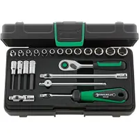 Stahlwille Dopsleutelset | 22-delig 1/4 inch | sleutelwijdtes 3,5-13 mm | aantal tanden 80 6-Kant | 1 stuk - 96011181 96011181