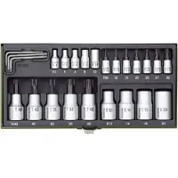 Proxxon Industrial 23 102 Dopsleutel-bitinzetset 1/4 (6.3 mm), 1/2 (12.5 mm) 24-delig