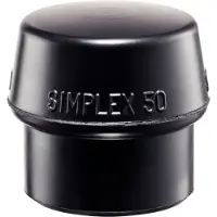 HALDER Zacht beklede hamerkop SIMPLEX kop d.100mm rubber zwart medium