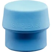 HALDER zachte slaghamer SIMPLEX, TPE-zacht, kop-Ø 80 mm, blauw, zacht, voor gevoelige materialen