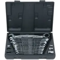 Ks Tools 503.4666 Ring-steeksleutelset 16-delig Sleutelbreedte (metrisch) 19 mm