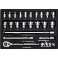 Wiha Ratelsleutelset | 3/8" | 23-delig | incl. schuiminzetstuk - 44708 - 44708