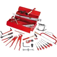 Rothenberger gereedschapset voor leerlingen, 50-delig, incl. montagegereedschapskoffer, ratelsleutel, waterpas, schroevendraaierset