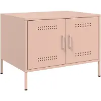 vidaXL Salontafel 68x50x50,5 cm staal roze