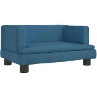 The Living Store Living Store Hondenbed, blauw, 60x40x30 cm, fluweel