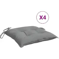 vidaXL Stoelkussens 4 st 50x50x7 cm oxford stof grijs