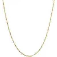 Lucardi Dames Stalen goldplated ketting gourmet 2mm - Ketting - Staal - Goud - 50 cm