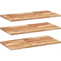 vidaXL Wandschappen 3 st zwevend olieafwerking 100x40x2 cm acaciahout