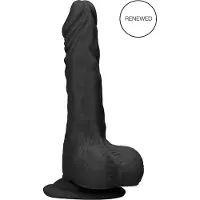 Realrock Realistische Dildo met ballen 18.6 cm - Zwart