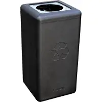 Brickbin Prullenbak 65 l Zwart Roestvrij staal 561673.0000