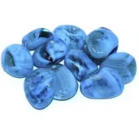 Concorde Decoratie/hobby stenen/kiezelstenen - 3x - edelstenen lichtblauw - 250 gram / 2 a 3 cm