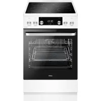 Amica ACV605RB Keramisch Fornuis met aangesloten 3 Fase Perilexkabel - Airfry - 50 cm B - 65L - Klasse A