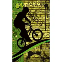 Dimex Fotobehang - Bicycle Green 150x250cm - Vliesbehang