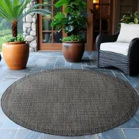 Muratap Solid binnen en buiten rond vloerkleed indoor & outdoor laagpolig effen - 120 cm rond
