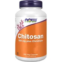 Now Chitosan 500 mg plus Chroom (240 Capsules) - mineralen, chroom - chroom - chroom