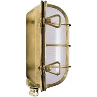 MORETTI Wandlamp buiten Hook, brons / oud-messing, Messing, Maritiem