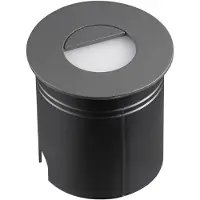 Mantra-Iluminacion Aspen LED inbouwlamp met diffuser, rond, grijs, zwart, Aluminium, Modern, Wandlamp buiten
