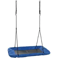 Swing King Swingking Schommel Rechthoekig Blauwe Canvas 100x65x55cm