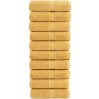 vidaXL Premium washandjes SOLUND 10 stuks goud 30x30cm 600 g/m²