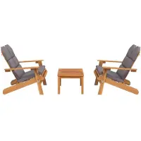 vidaXL 3-delige Loungeset Adirondack massief acaciahout