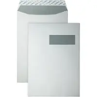 DULA EA4 Enveloppen - Akte envelop - Venster rechts - 220 x 312 mm - 500 stuks - Wit -zelfklevend met plakstrip - 120 gram -