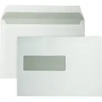 DULA EA5 Enveloppen - Venster links -156 x 220 mm - 50 stuks - Wit - Zelfklevend met plakstrip - 80 gram -