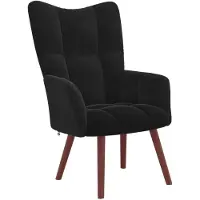 vidaXL Relaxstoel fluweel zwart