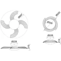 Mantra-Iluminacion LED plafondventilator Aloha wit, stille DC-motor, Ø 90 cm, CCT Aloha, dimbaar, wit / opaal, Woon-/ Eetkamer, Kunststof, Modern