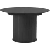 Giga Eettafel Nola Zwart Eiken Ø120-167cm - Living