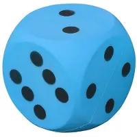 Pre-Sport Uncoated Foam Dice Blue