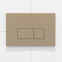 Qeramiq Push Bedieningsplaat - voor Geberit UP320 inbouwreservoir - dualflush - rechthoekige knoppen - kunststof taupe