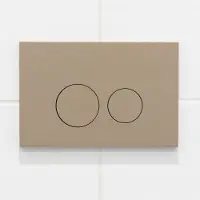 Qeramiq Push Bedieningsplaat - voor Geberit UP320 inbouwreservoir - dualflush - ronde knoppen - kunststof taupe