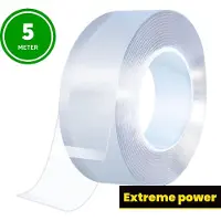 Pitt & co. Dubbelzijdig tape - Extra Sterk - Gekko tape - Nano Tape - Ophangen Zonder Boren - Herbruikbaar -