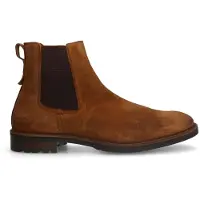 Van lier Cognac suède chelsea boots | Maat 41