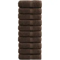 vidaXL Premium washandjes SOLUND 10 stuks bruin 30x30 cm 600 g/m²