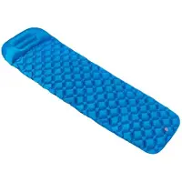 Springos Slaapmat | Zelfopblazend | Inclusief Hoes | Blauw | 190x58x4 Cm