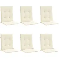 vidaXL Tuinstoelkussens 6 st 100x50x3 cm oxford stof crèmekleurig