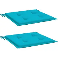 vidaXL Tuinstoelkussens 2 st 50x50x4 cm stof turquoise