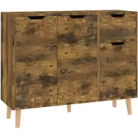 vidaXL Dressoir 90x30x72 cm bewerkt hout gerookt eikenkleurig