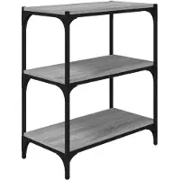 vidaXL Boekenkast 60x33x70,5 cm hout en staal grijs sonoma eikenkleur