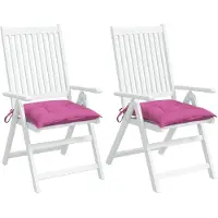 vidaXL Stoelkussens 2 st 40x40x7 cm stof roze