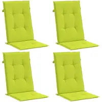 vidaXL Tuinstoelkussens 6 st hoge rug 120x50x3 cm stof heldergroen
