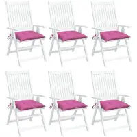vidaXL Stoelkussens 6 st 50x50x7 cm oxford stof roze
