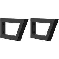 vidaXL Wandbeugels voor wasbak 2 st trapezium staal zwart
