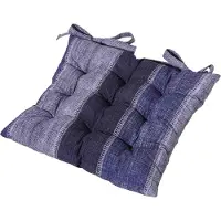 Madison Zitkussen Denim Stripe 46x46 cm blauw TOSCF365