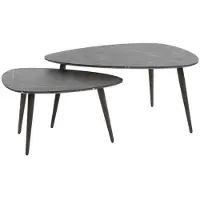 Hoyz Collection salontafel set-2 pear shaped organisch 3d bruin