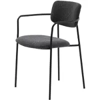 Håum Giga Living - Eetkamerstoel Donkergrijs Stof - 53,5x55x77cm - Zama